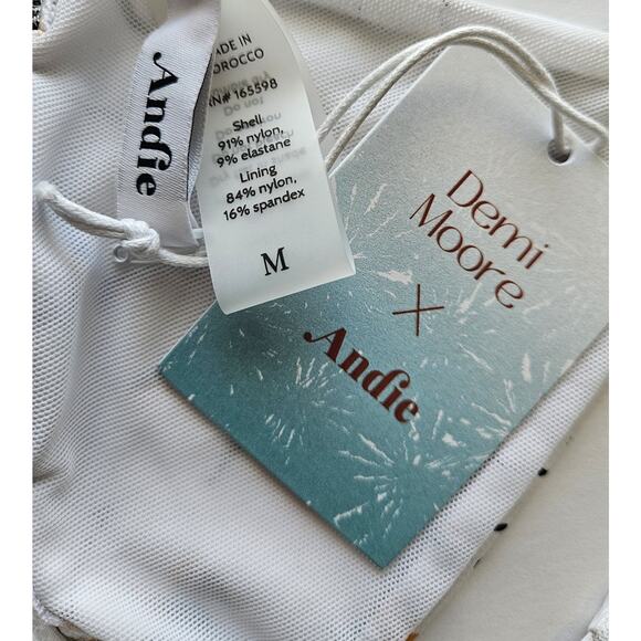 ANDIE x DEMI MOORE Swim Women's M The Tropez Top Triangle Bikini Fireworks NEW - Picture 4 of 7